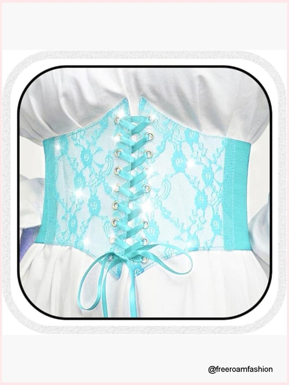 Lace Wide Corset Dress Belt Elastic Waist Cincher